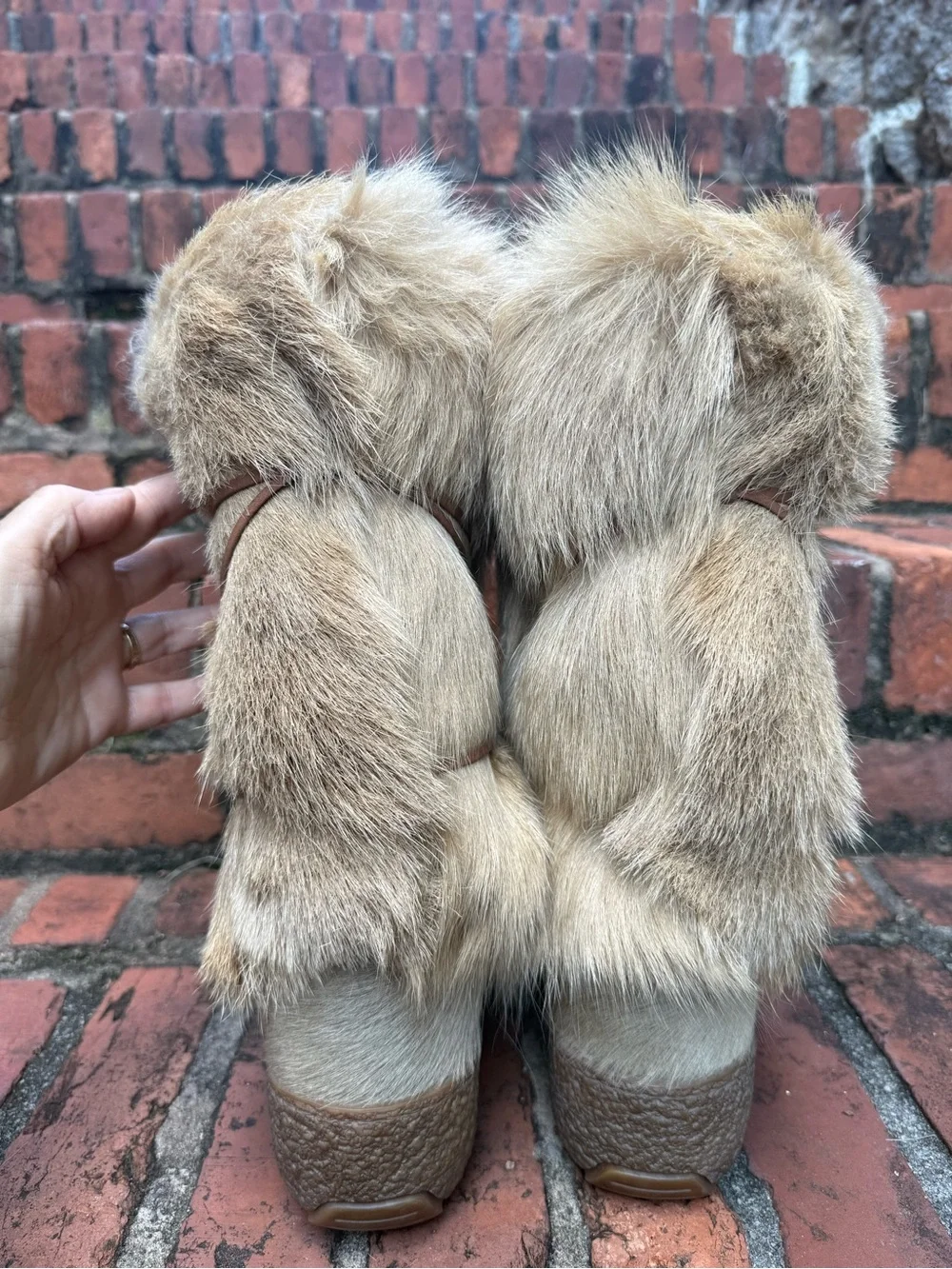 Overland Italy Après Ski Boots EU 40 Leather Fur Winter Snow Boots Women’s 9